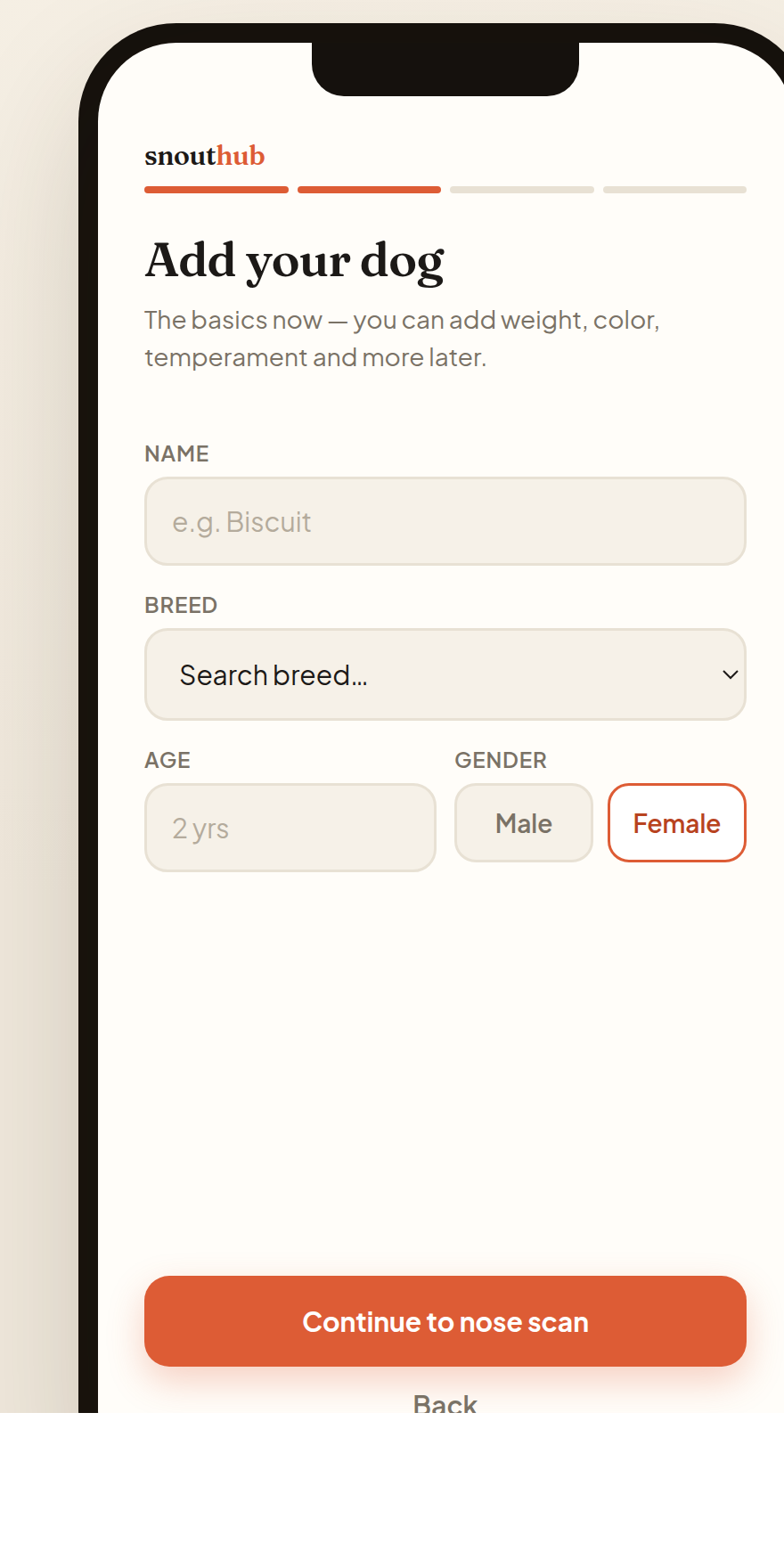 Add your dog screen
